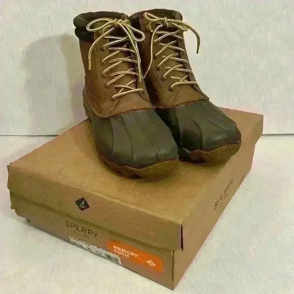Sperry Brewster Waterproof Memory Foam Lace Up Ankle Boot NWOB Mens Size 10.5